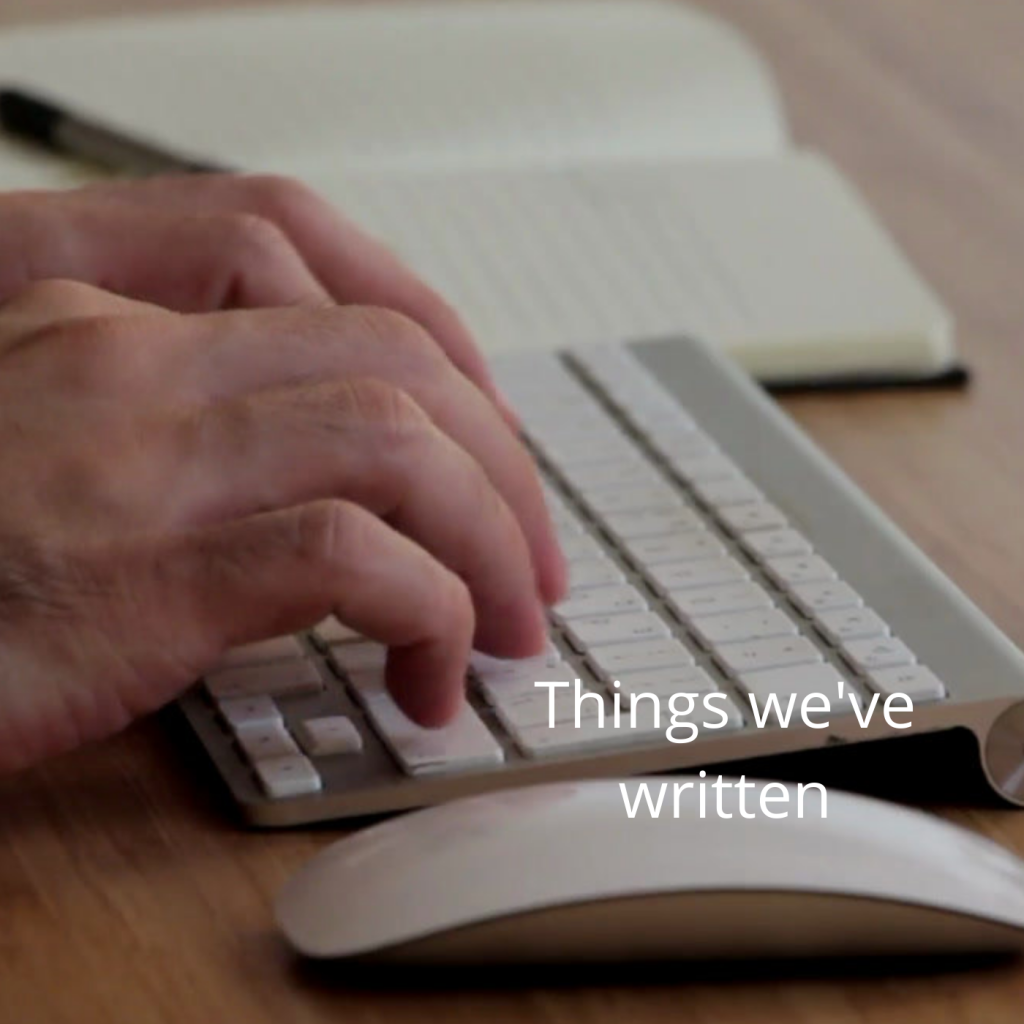 Things we wrote
